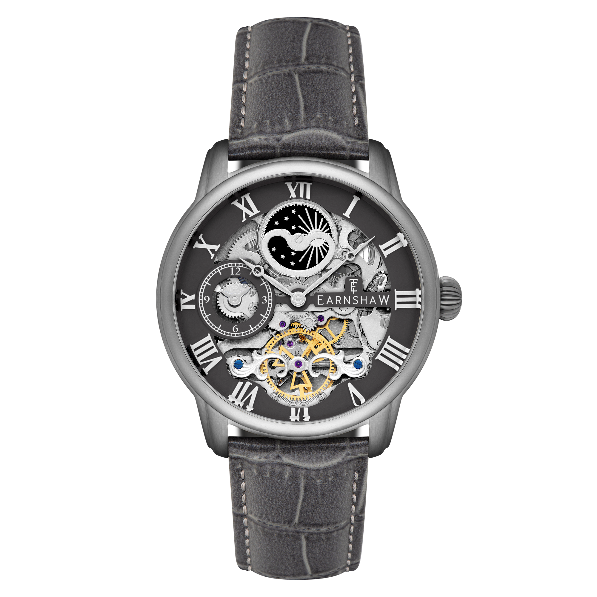 Longitude Automatic Skeleton Gray / Gray Leather | Gray Dial