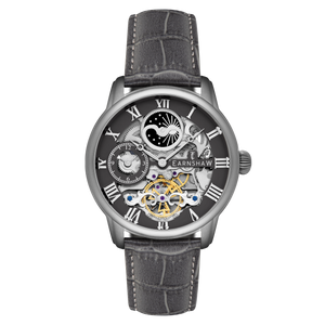 Longitude Automatic Skeleton Gray / Gray Leather | Gray Dial