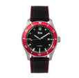 Elijah Automatic Watch W/Date Black/Red | Black Dial