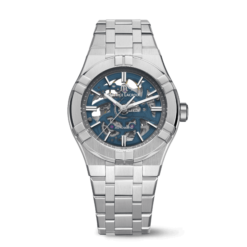 Aikon Automatic Skeleton Blue Skeleton / Bracelet | Blue Dial