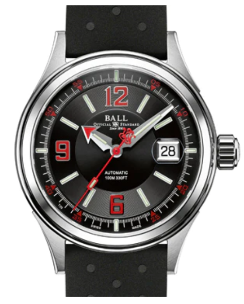 Fireman Racer Automatic Black/Red | Black Dial