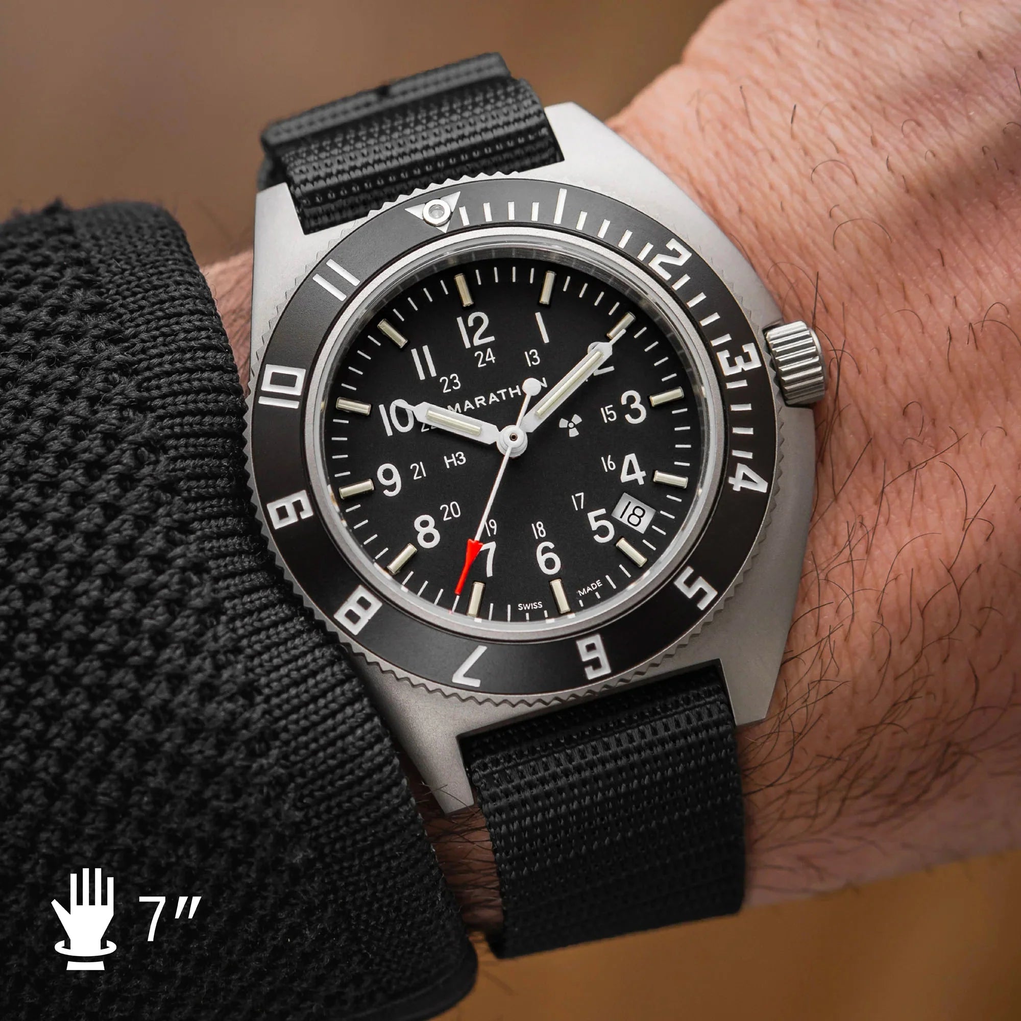Navigator Quartz with Date Black NGM/Nylon | Matte Black Dial
