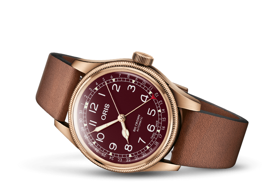 Bronze Pointer Date Red / Leather | Red Dial
