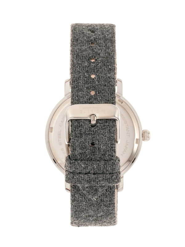 Northrop Wool-Overlaid Leather-Band Watch - White/Grey | White Dial