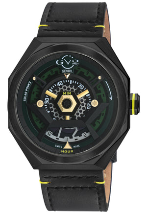 Stella Solare Swiss Ronda 212 Solar Quartz, 5 jewels, ultra-thin, Black/Green subtle depth, dual-tone | Black / Green Dial