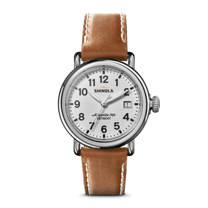 Runwell Watch White Dial / Tan Leather Strap White Dial
