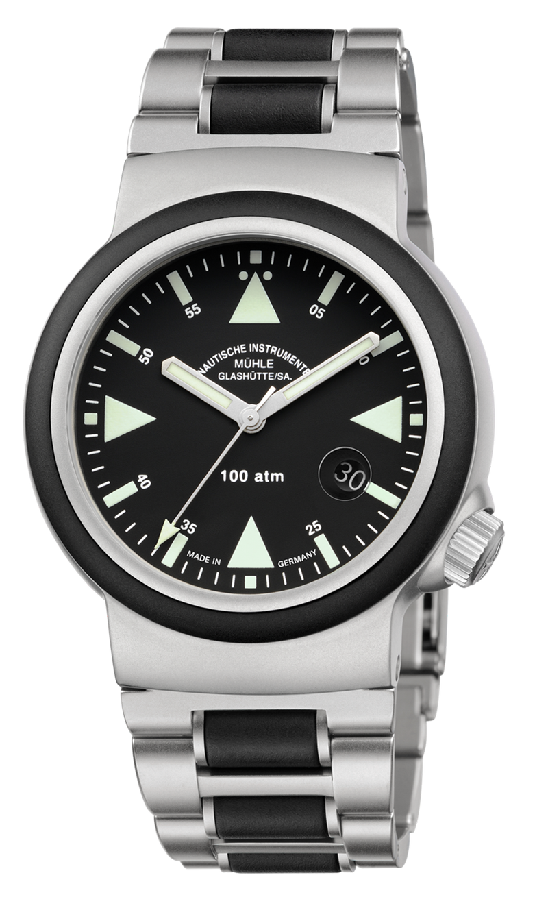 S.A.R. Rescue Timer Black / Bracelet | Black Dial