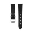 STRAP, 20mm, ITALIAN LEATHER, CROSS HATCH, STEEL BUCKLE, BLACK, STANDARD ITALIAN LEATHER, CROSS HATCH