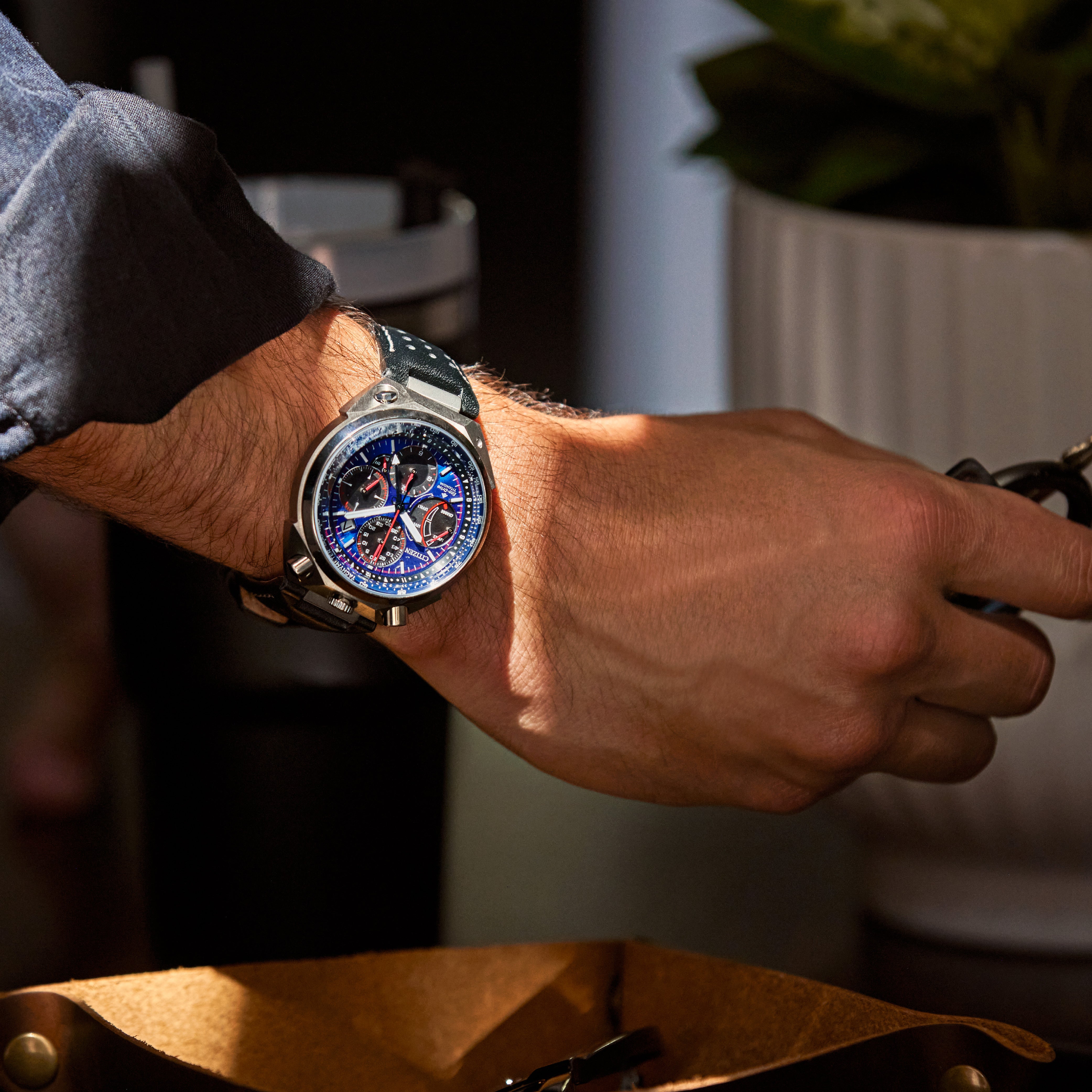 Promaster Tsuno Chrono Racer Blue / Leather | Blue Dial – Watch Gang