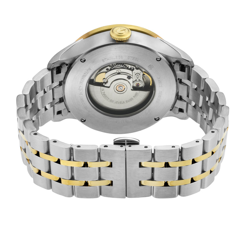 Jones Swiss automatic SW200 single handed watch  Gray Two-tone | Gray Dial