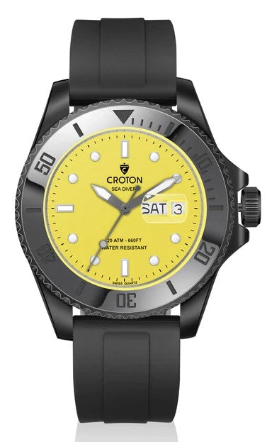 Sea Diver Black/Yellow/Black | Yellow Dial