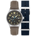 Mckellar Dual Time Grey / Leather | Grey Dial