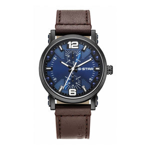 Rovic Blue Dial / Brown Leather Strap Blue Dial