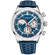 Monaco Blue/Leather/Blue Dial/Silver Case 934.02 | Blue Dial