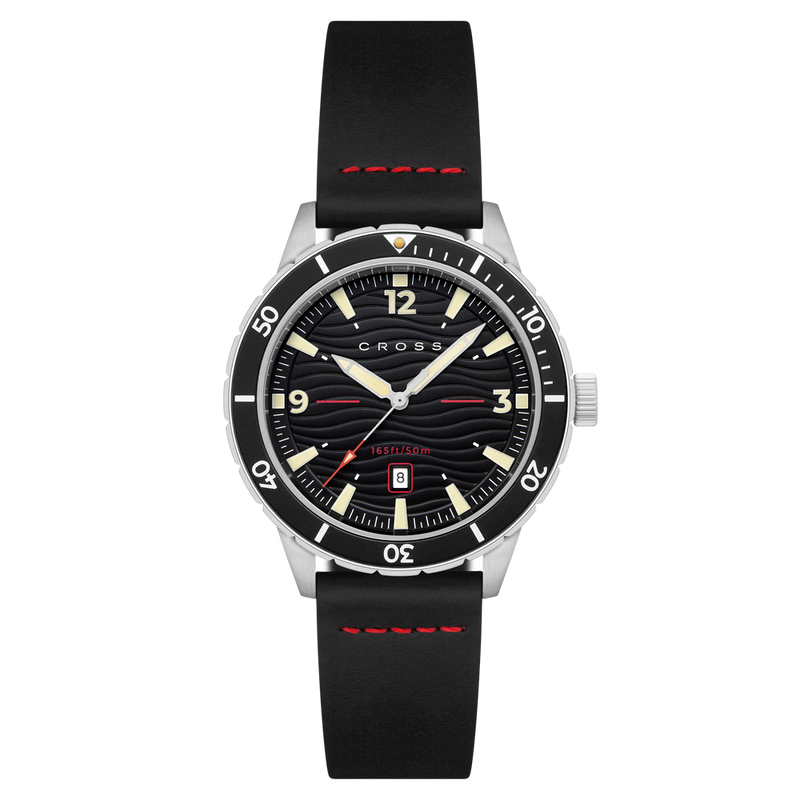 Cross Baskerville Quartz Black / Black Leather | Black Dial