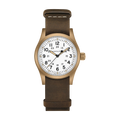 KHAKI FIELD White / Leather White Dial
