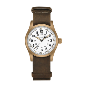 KHAKI FIELD White / Leather White Dial