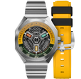 Skylab Automatic Yellow & Green / Stainless Steel | Black Dial
