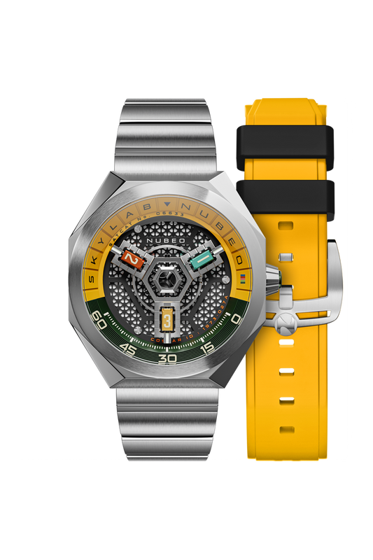 Skylab Automatic Yellow & Green / Stainless Steel | Black Dial