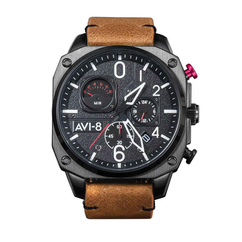 Hawker Hunter Retrograde Chronograph | Black Dial