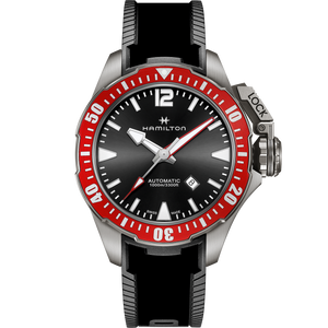 KHAKI FROGMAN TITANIUM Black/Black Rubber Black Dial