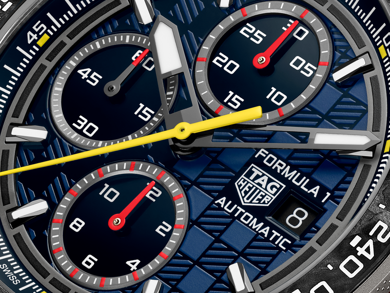 TAG HEUER FORMULA 1 CHRONOGRAH X ORACLE RED BULL RACING 44M, TITANIUM CASE, BLUE RUBBER STRAP, BLUE Red Bull Racing | Blue Dial