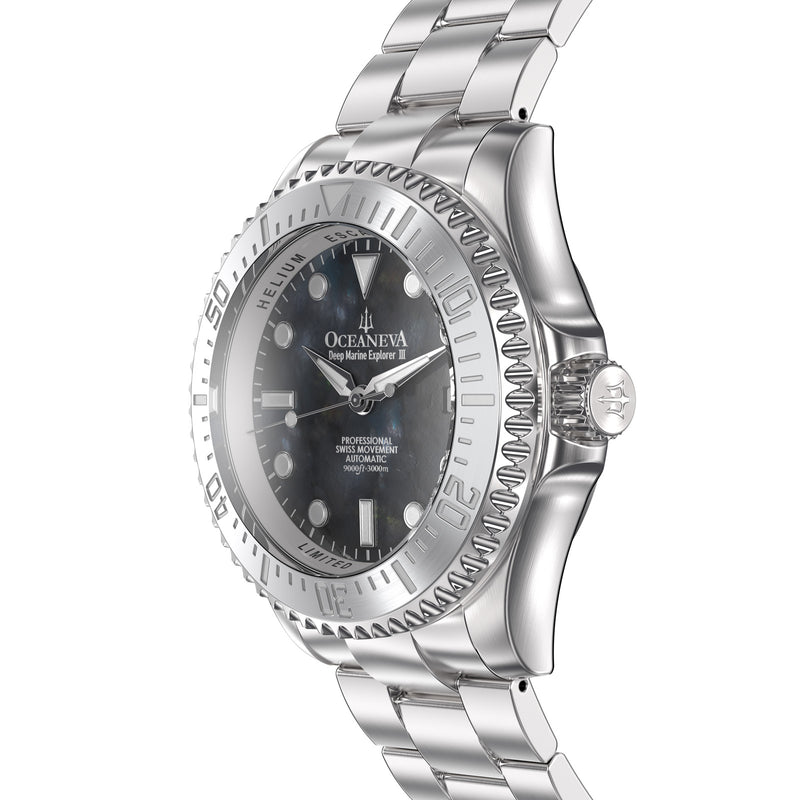 Deep Marine Explorer III Stainless Steel Gun Metal Gray Beze|Gray Dial Watch