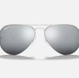 AVIATOR MIRROR MENS / MATTE SILVER-DARK GREY MIRROR POLAR |  Dial