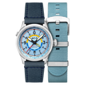 Wingman Worldtimer GMT Automatic Blue / Blue Leather | Blue Dial