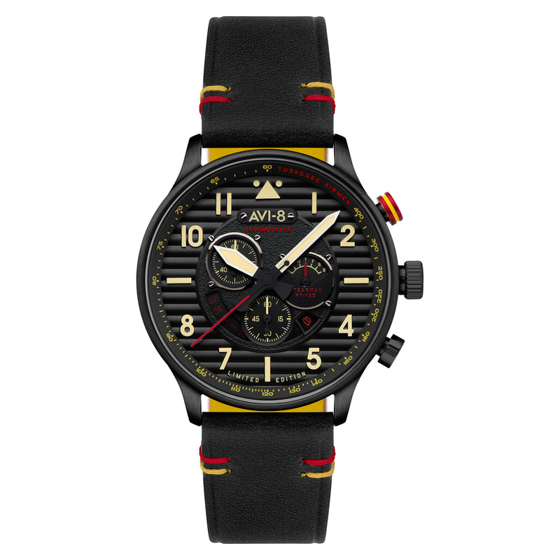 Spirit Of Tuskegee Chronograph Limited Edition Limited Edition Black / Leather | Black Dial