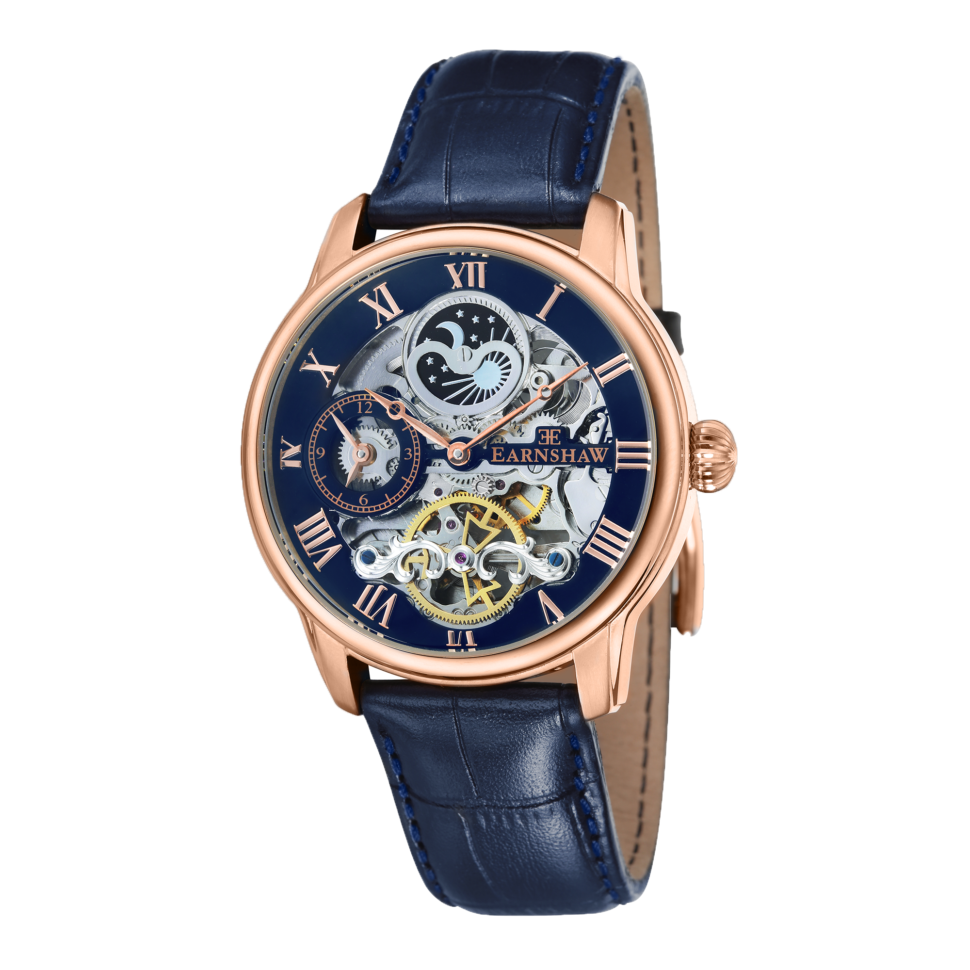 Thomas Earnshaw Longitude Automatic Skeleton Blue / Leather | Blue Dial