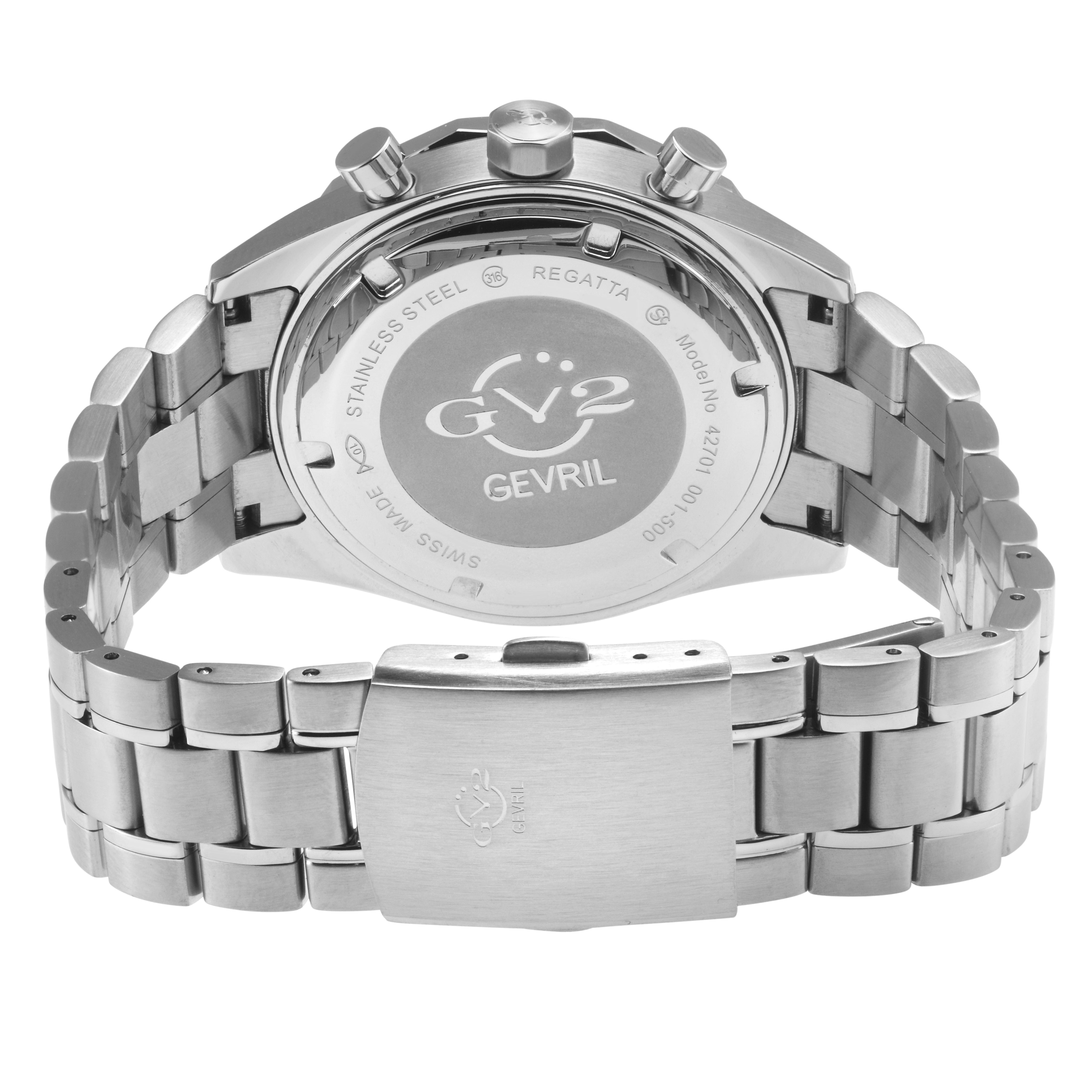 Regatta GV2 Swiss Quartz,Tide cycle indicator, Black dial, 316L