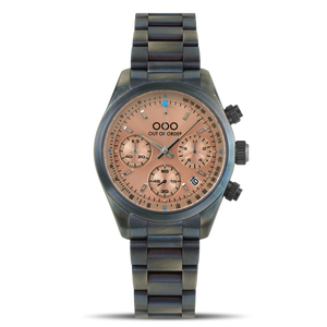Sporty Cronografo Peach Oyster / Stainless Steel