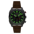 Hawker Hunter Atlas Dual Time Chronograph Green / Leather | Green Dial