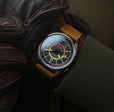 Wingman Worldtimer GMT Automatic Blue / Beige Leather | Blue Dial
