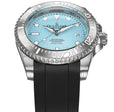 Damascus Swiss Automatic SW200 Deep Marine Explorer II Damascus/Light Blue Dial/Black Strap | Light-blue Dial
