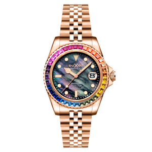 Atlantica 40 Rainbow Automatic Rose Gold / Stainless Steel | Black Dial
