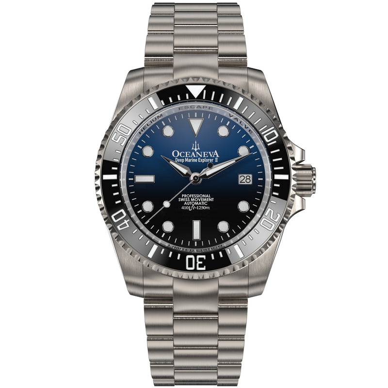 TITANIUM Swiss Automatic SW200 Deep Marine Explorer II