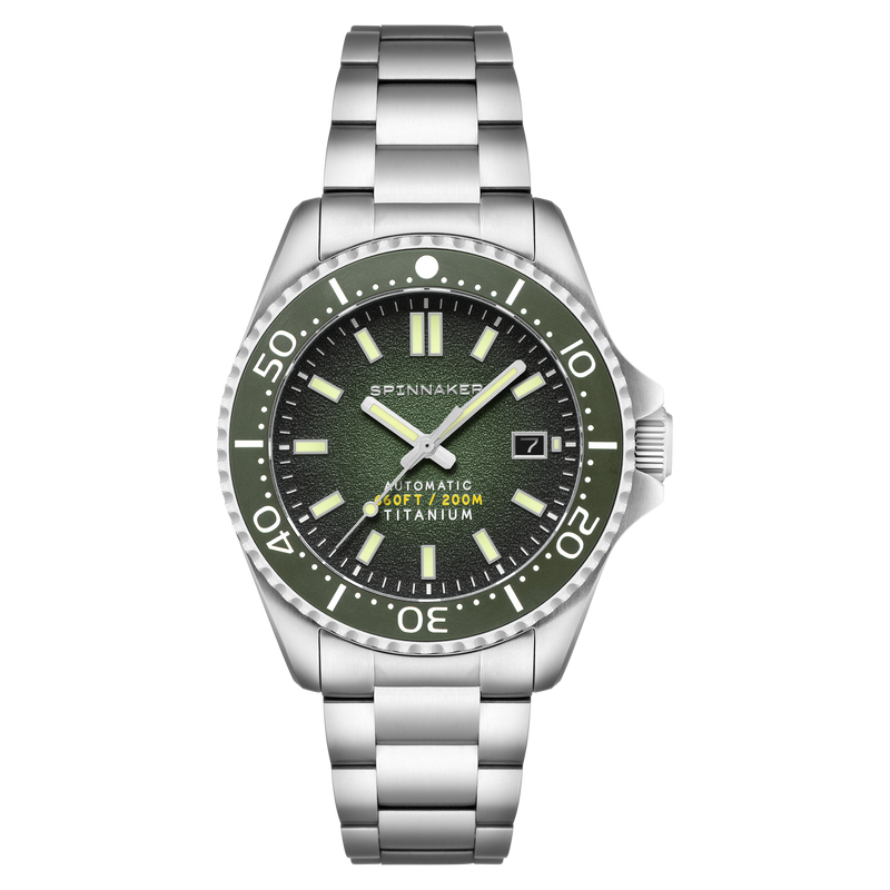 TESEI TITANIUM AUTOMATIC GREEN / TITANIUM BRACELET | Green Dial