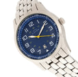Garrison Bracelet Watch w/Date Silver/Blue | Blue Dial