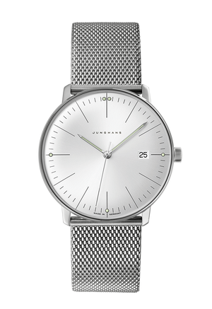 Max Bill Quartz Silver Dial / Stainless Steel Milanese Bracelet Silver Dial