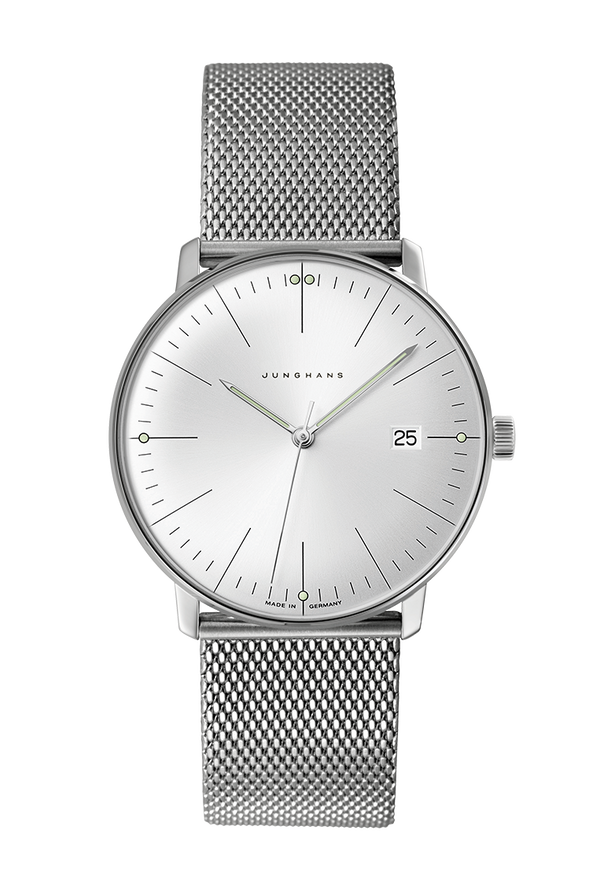 Max Bill Quartz Silver Dial / Stainless Steel Milanese Bracelet Silver Dial
