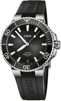 AQUIS DATE CALIBRE 400 41.5mm Black Dial / Rubber Strap | Black Dial