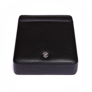 Berkeley Leather Two-Watch Holder Slipcase Black