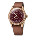 Bronze Pointer Date Red / Leather | Red Dial