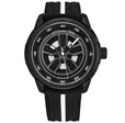 Aviator Black and white/Rubber/Black/Silver Dial/Black Case | Black Dial