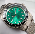 TITANIUM Swiss Automatic SW200 Deep Marine Explorer II Titanium/Black/AquaBurst | Teal Dial