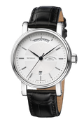 Teutonia II Day/Date White / Black Leather | White Dial