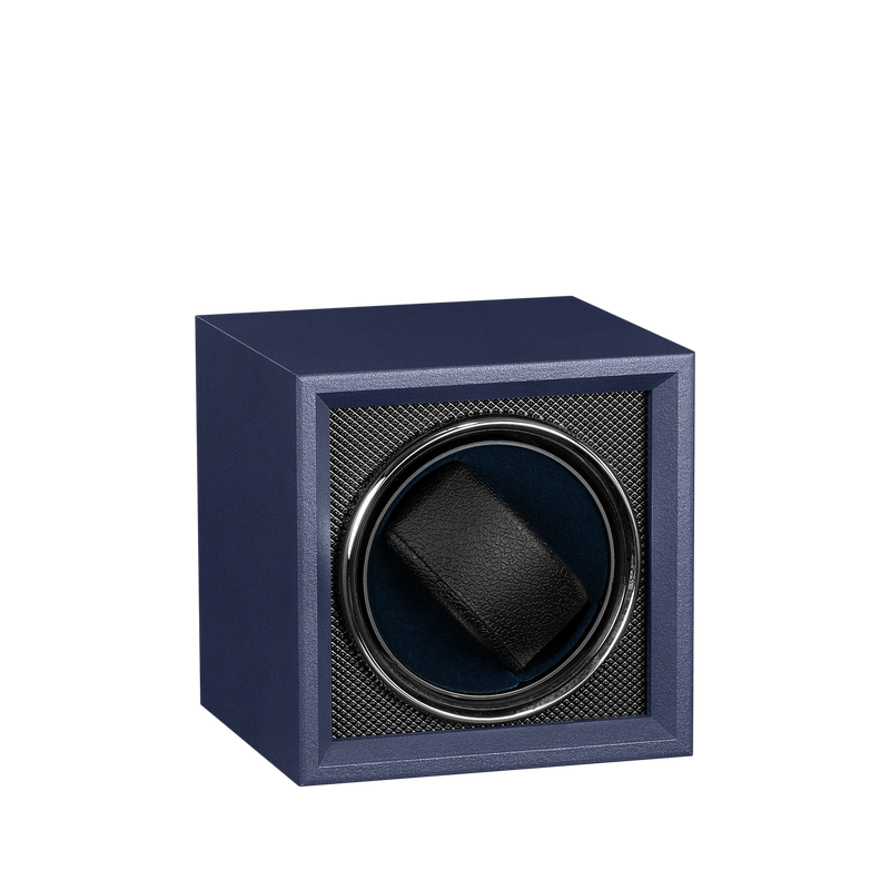 Mainspring Oxford Guardian 1-Slot Watch Winder - Blue Blue / Wood |  Dial