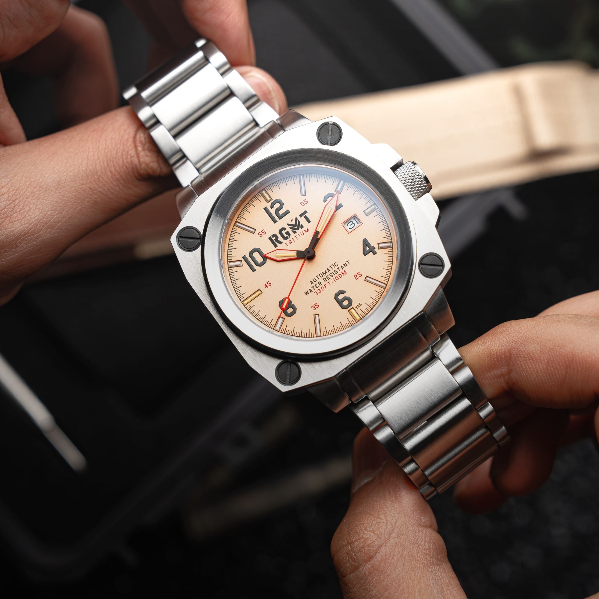 RGMT Altimeter Tritium Automatic Seiko - NH35 Movement Cream Dial